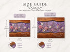 Personalized Floral Cutting Board, Purple Wildflower Glass Board, Custom Kitchen Gift for Housewarming