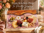 Bridal Shower Gift Cutting Board, Pink Floral Personalized Cheese Board