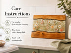 Personalized Cutting Board, Ivory Floral Cheese Board, Wedding Gift Idea
