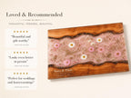 Custom Glass Cutting Board: Blue Resin Design (11x15 or 8x11 Inches)