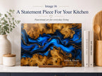 Blue Cutting Board, Personalized Charcuterie Board, Custom Kitchen Gift for Couple