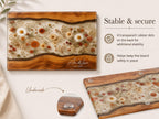 Personalized Floral Cutting Board, Custom Wood Chopping Board, Wildflower Charcuterie Board, Cheese Board Serving Tray