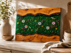 Custom Cutting Board: Blue Resin Style - Personalized Names