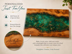 Glass Cutting Board: Custom Purple Geode Style - Personalized Names