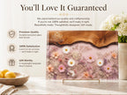 Glass Cutting Board: Purple Geode Art - Personalized with Names