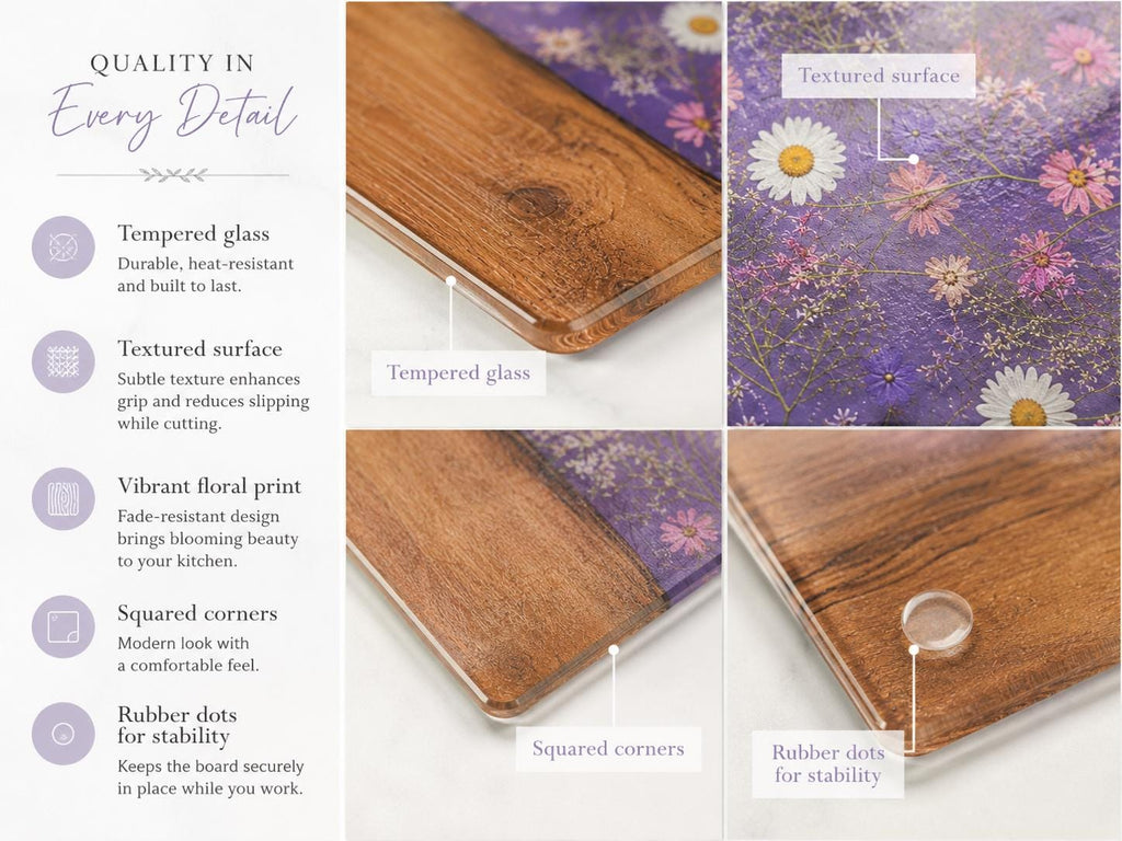 Custom Cutting Board: Blue Resin Style - Tempered Glass, Personalized