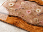 Glass Cutting Board: Custom Blue Resin Design (Personalized Kitchen Decor)