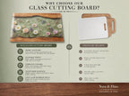 Personalized Cutting Board, Sage Floral Chopping Board, Housewarming Gift