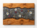 Personalized Charcuterie Board, Gray Floral Cutting Board, Housewarming Gift