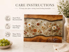 Personalized Floral Cutting Board, Custom Wood Chopping Board, Wildflower Charcuterie Board, Cheese Board Serving Tray