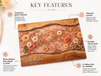Personalized Blush Floral Kitchen Decor Board, Custom Couple Serving Board, Romantic Housewarming Gift