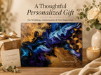 Personalized Glass Cutting Board: Floral Design - Rustic Wood Style