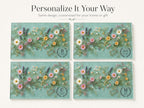 Personalized Glass Cutting Board: Blue Resin Look with Gold Accents