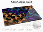 Purple Geode Glass Cutting Board - Personalized Kitchen Decor