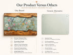 Glass Charcuterie Board: Personalized Blue Resin Design (Two Sizes)