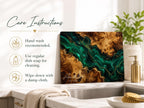 Personalized Green Chopping Board, Wood Grain Charcuterie Board, Wedding Gift Idea