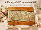 Personalized Cutting Board, Ivory Floral Cheese Board, Wedding Gift Idea