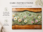 Personalized Cutting Board, Sage Floral Chopping Board, Housewarming Gift