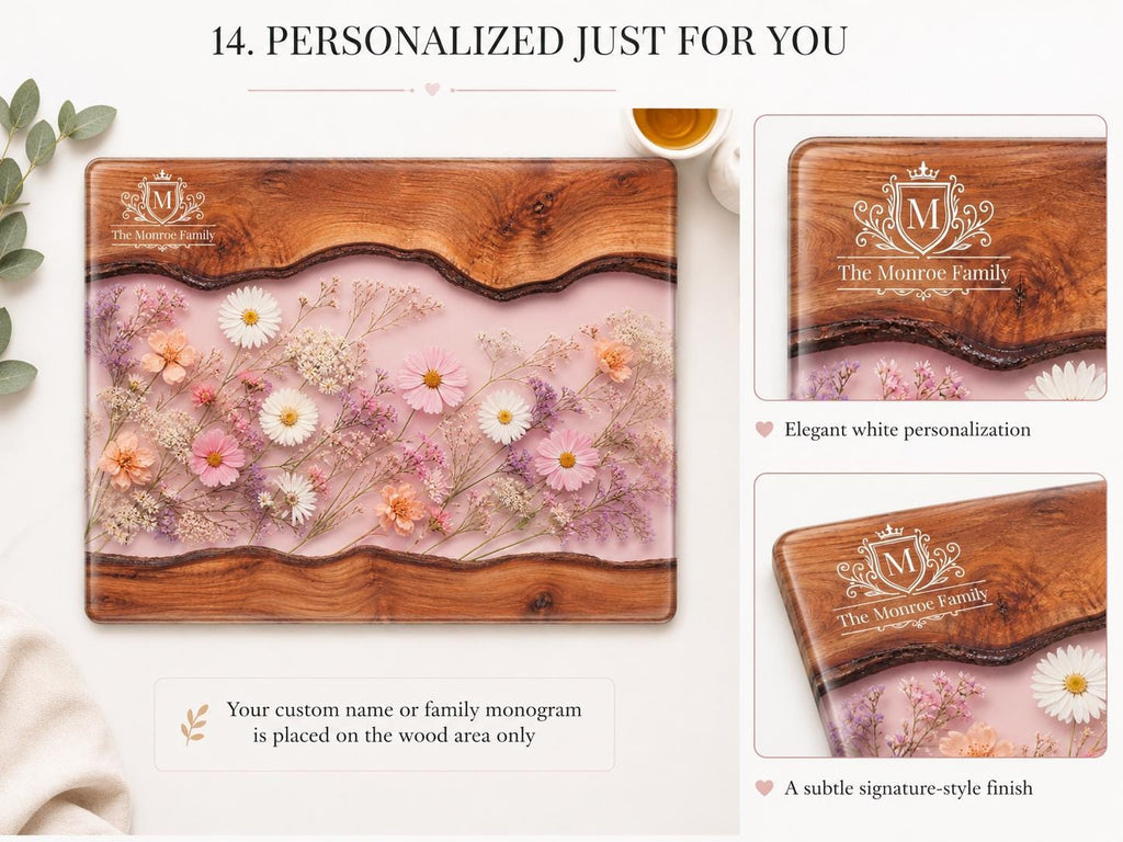 Glass Cutting Board: Purple Geode Art - Personalized with Names