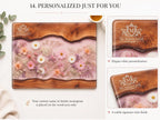 Glass Cutting Board: Purple Geode Art - Personalized with Names