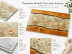 Personalized Cutting Board, Ivory Floral Cheese Board, Wedding Gift Idea