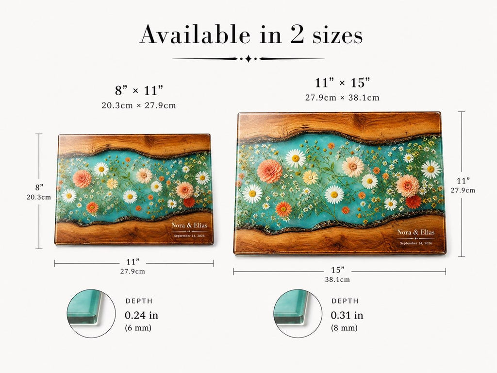 Floral Cutting Board, Personalized Charcuterie Board, Custom Kitchen Gift