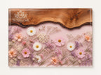 Glass Cutting Board: Purple Geode Art - Personalized with Names