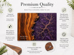 Personalized Cutting Board, Purple Geode Chopping Board, Wedding Gift Idea
