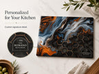 Glass Cutting Board: Personalized Purple Geode Design (8x11 or 11x15)
