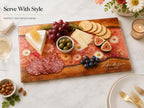Personalized Floral Kitchen Decor Board, Coral Wildflower Serving Board, Custom Couple Housewarming Gift