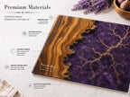Personalized Cutting Board, Purple Geode Chopping Board, Wedding Gift Idea