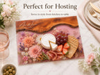Bridal Shower Gift Cutting Board, Pink Floral Personalized Cheese Board