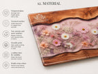 Glass Cutting Board: Purple Geode Art - Personalized with Names