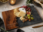 Personalized Cutting Board, Glass Gray Marble Chopping Board, Wedding Gift Idea