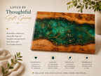 Glass Cutting Board: Custom Purple Geode Style - Personalized Names
