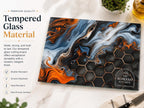Glass Cutting Board: Personalized Purple Geode Design (8x11 or 11x15)