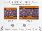 Glass Charcuterie Board - Custom Names, Blue and Wood Grain Design