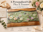 Personalized Cutting Board, Sage Floral Chopping Board, Housewarming Gift