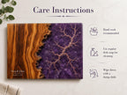 Personalized Cutting Board, Purple Geode Chopping Board, Wedding Gift Idea
