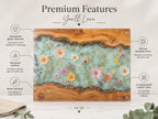 Personalized Charcuterie Board, Monogram Floral Cutting Board, Couple Gift