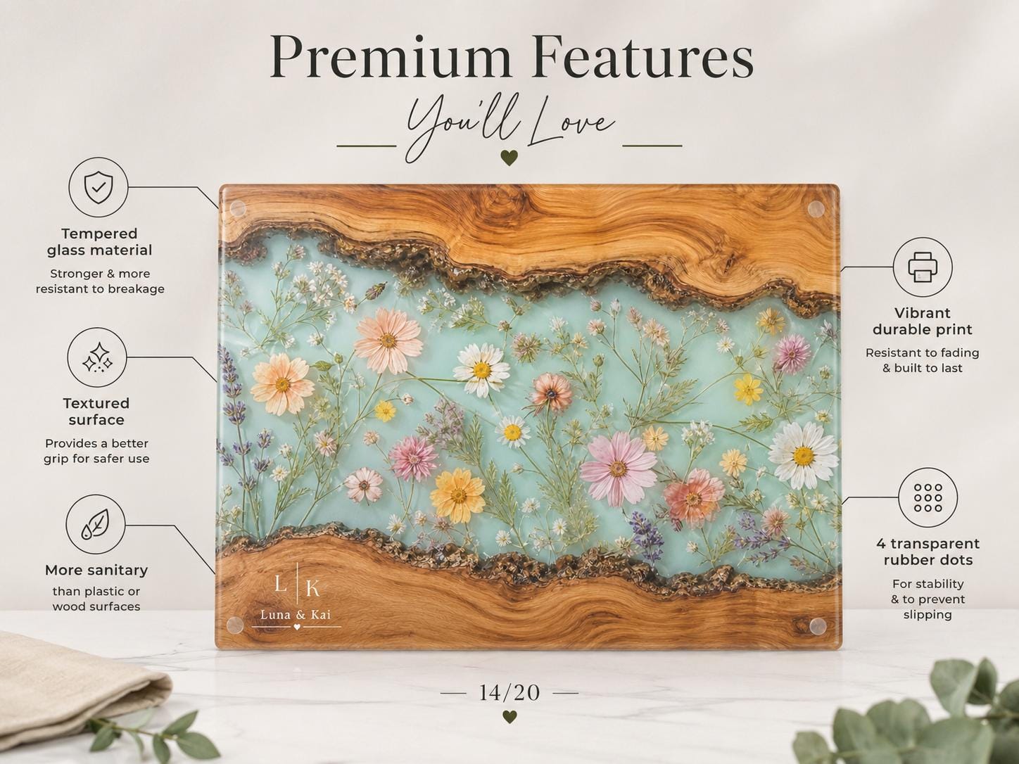 Personalized Charcuterie Board, Monogram Floral Cutting Board, Couple Gift