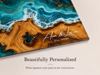 Personalized Cutting Board, Ocean Wave Charcuterie Board, Coastal Kitchen Gift