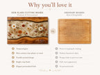Personalized Floral Cutting Board, Custom Wood Chopping Board, Wildflower Charcuterie Board, Cheese Board Serving Tray