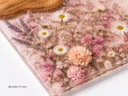 Personalized Chopping Board, Pink Floral Cheese Board, Bridal Shower Gift