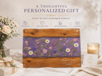 Custom Cutting Board: Blue Resin Style - Tempered Glass, Personalized