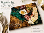 Personalized Green Chopping Board, Wood Grain Charcuterie Board, Wedding Gift Idea