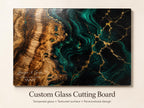 Personalized Cutting Board, Emerald Black Chopping Board, Custom Kitchen Gift