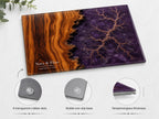 Personalized Cutting Board, Purple Geode Chopping Board, Wedding Gift Idea