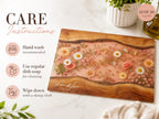 Personalized Blush Floral Kitchen Decor Board, Custom Couple Serving Board, Romantic Housewarming Gift