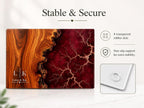 Purple Geode Glass Cutting Board - Personalized with Couple Names